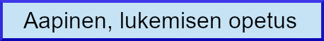 Aapinen, lukemisen opetus